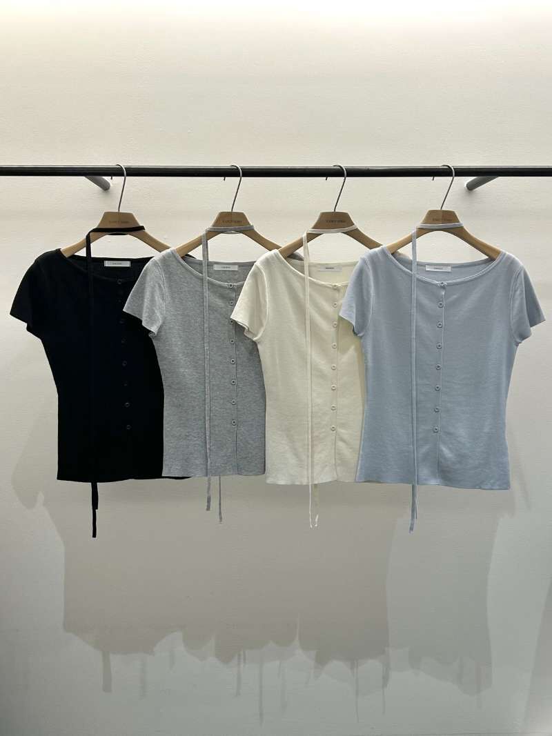 OB6016 瘦身排鈕上衣配帶