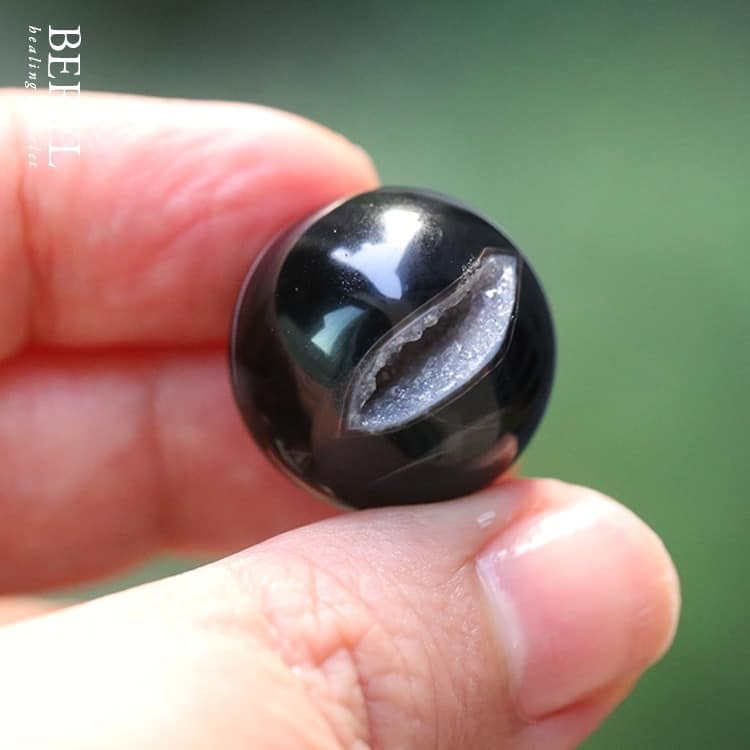 巴西晶洞開口笑快樂水晶純銀墜/贈細版純銀45公分項鍊