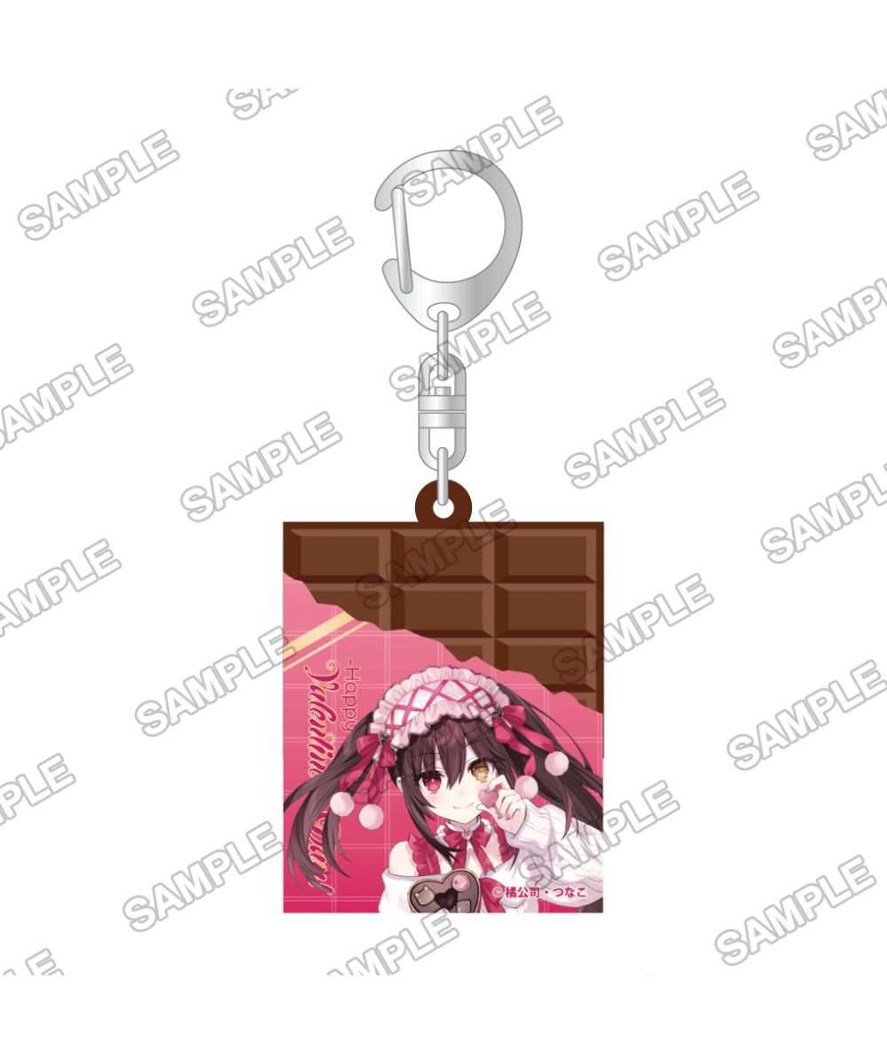 預購-『約會大作戰DATE A LIVE』狂三Valentine's Day2026 全新繪製板巧克力造型橡膠鑰匙圈【日本進口精品】