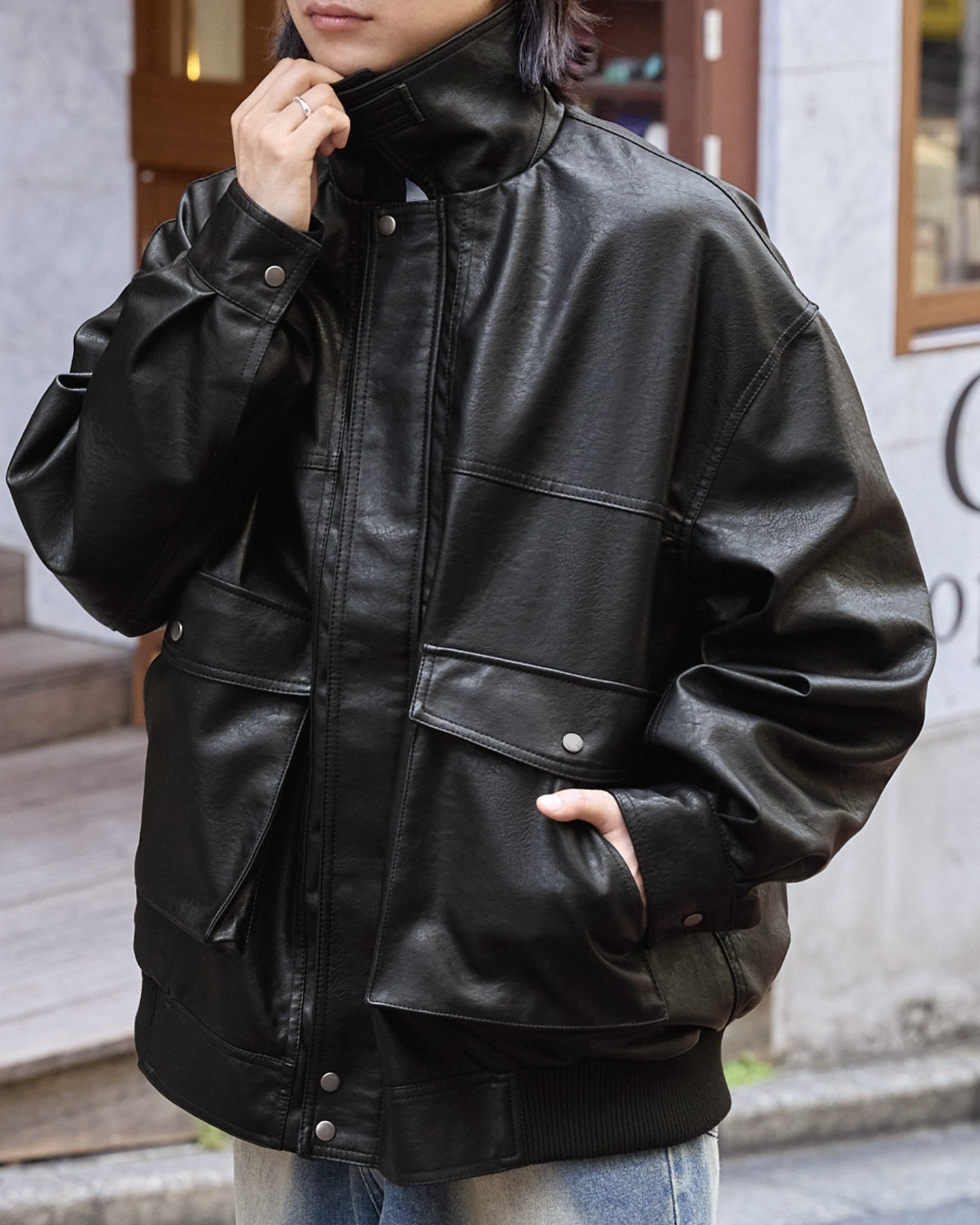 <日本限定>MONO-MART 皮革 翻領 外套 復古 夾克 共3款