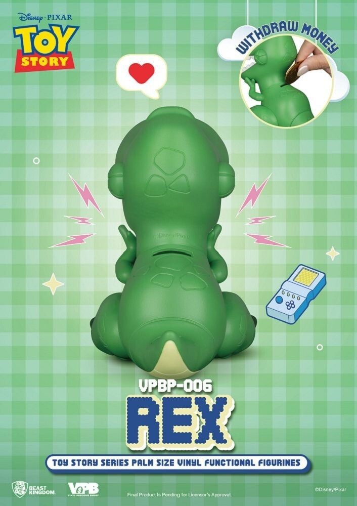 Beast Kingdom VPBP-006《反斗奇兵》掌上尺寸軟膠功能擺設：霸王龍