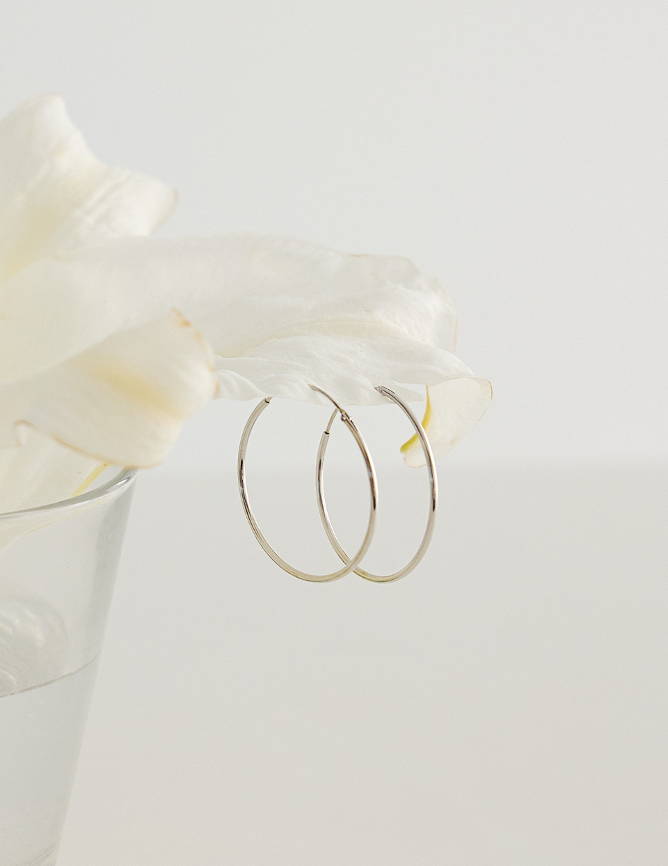 【925純銀】日常圈圈耳環。銀針耳環(S)