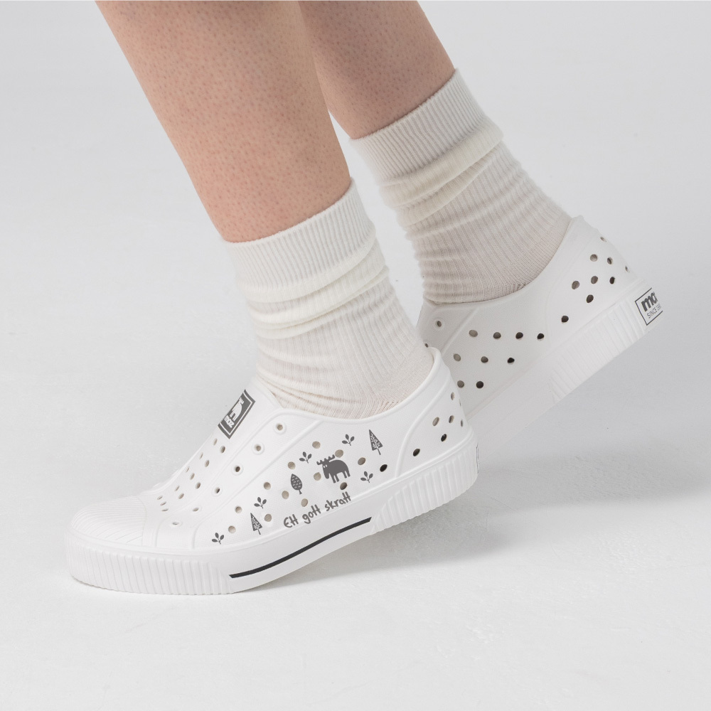 【Tattoo悄悄話系列】moz 瑞典 駝鹿 雙色洞洞餅乾水鞋 (笑容點亮日常)