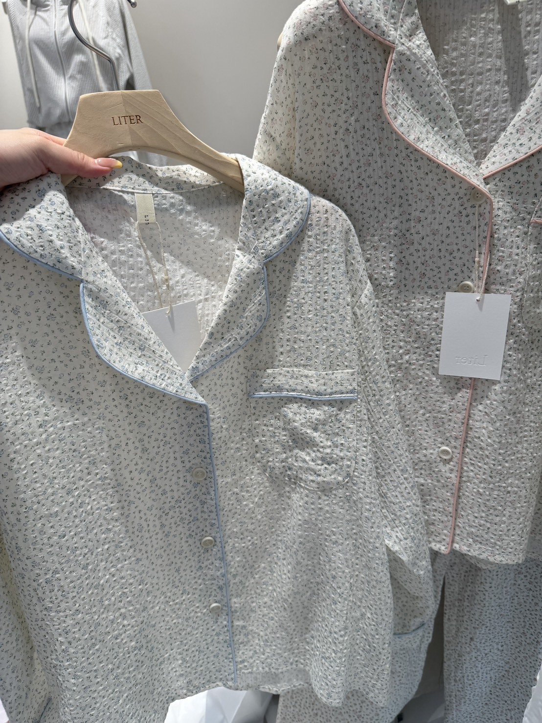 正韓棉麻碎花睡衣