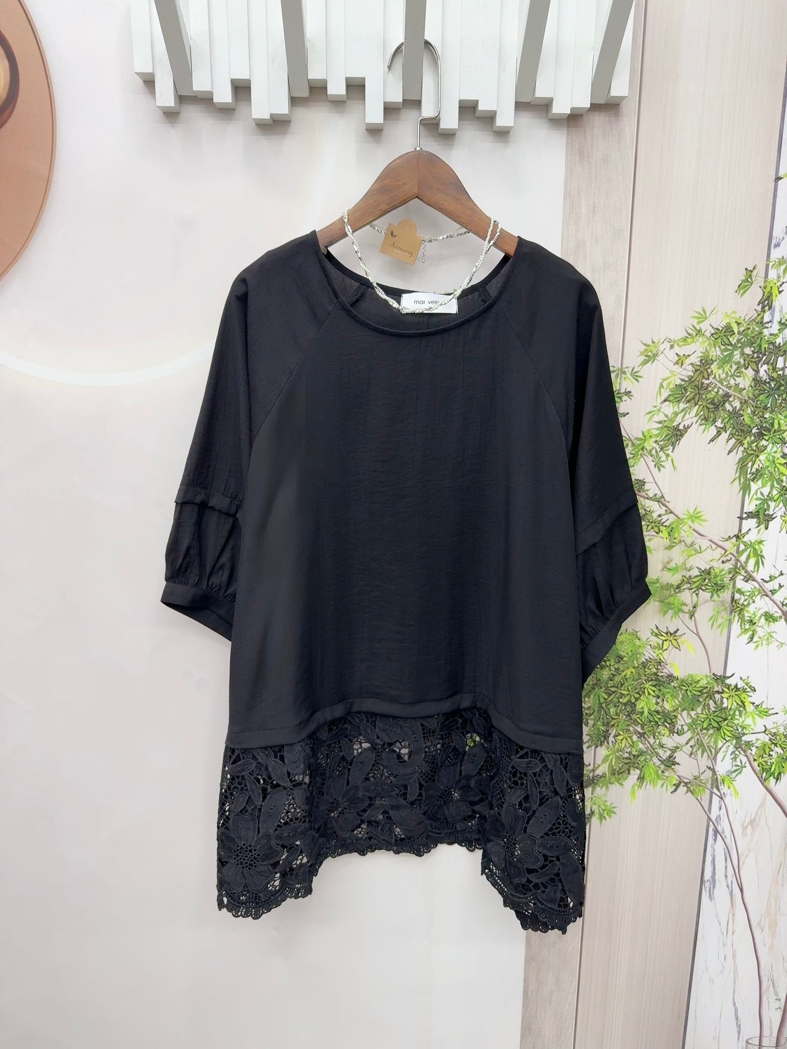 Mar 下腳通花淨色top ～150A