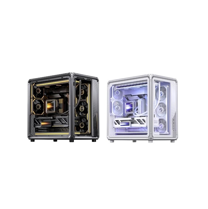 JONSBO 喬思伯 X400 ATX/Type-C/強化玻璃/雙艙設計 全景玻璃機殼 鈦灰色/銀白色