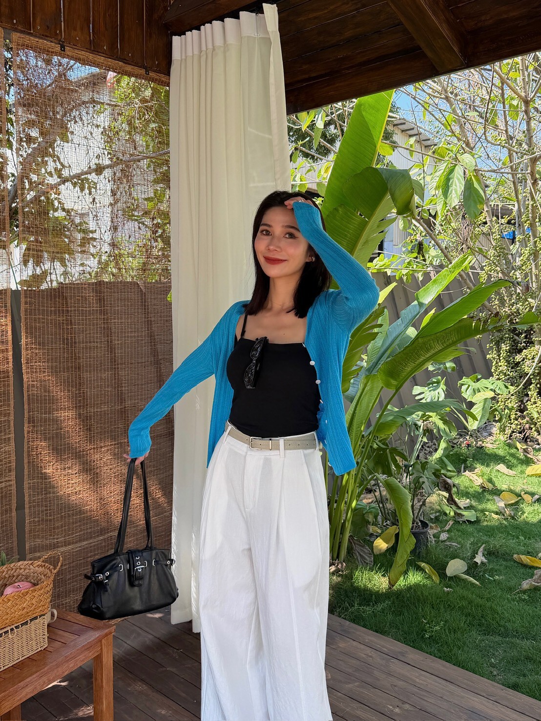 細坑條柔軟小外套