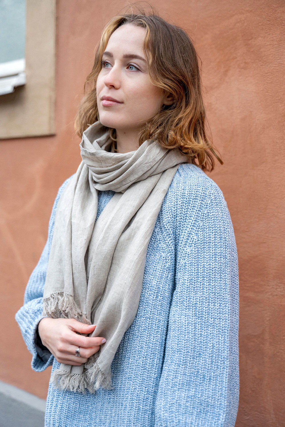 (0)fog-亞麻圍巾 原色