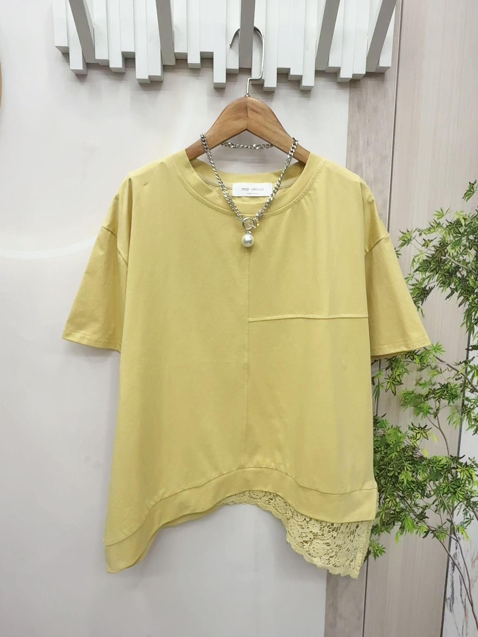Mar 拼lace邊 top ～150K