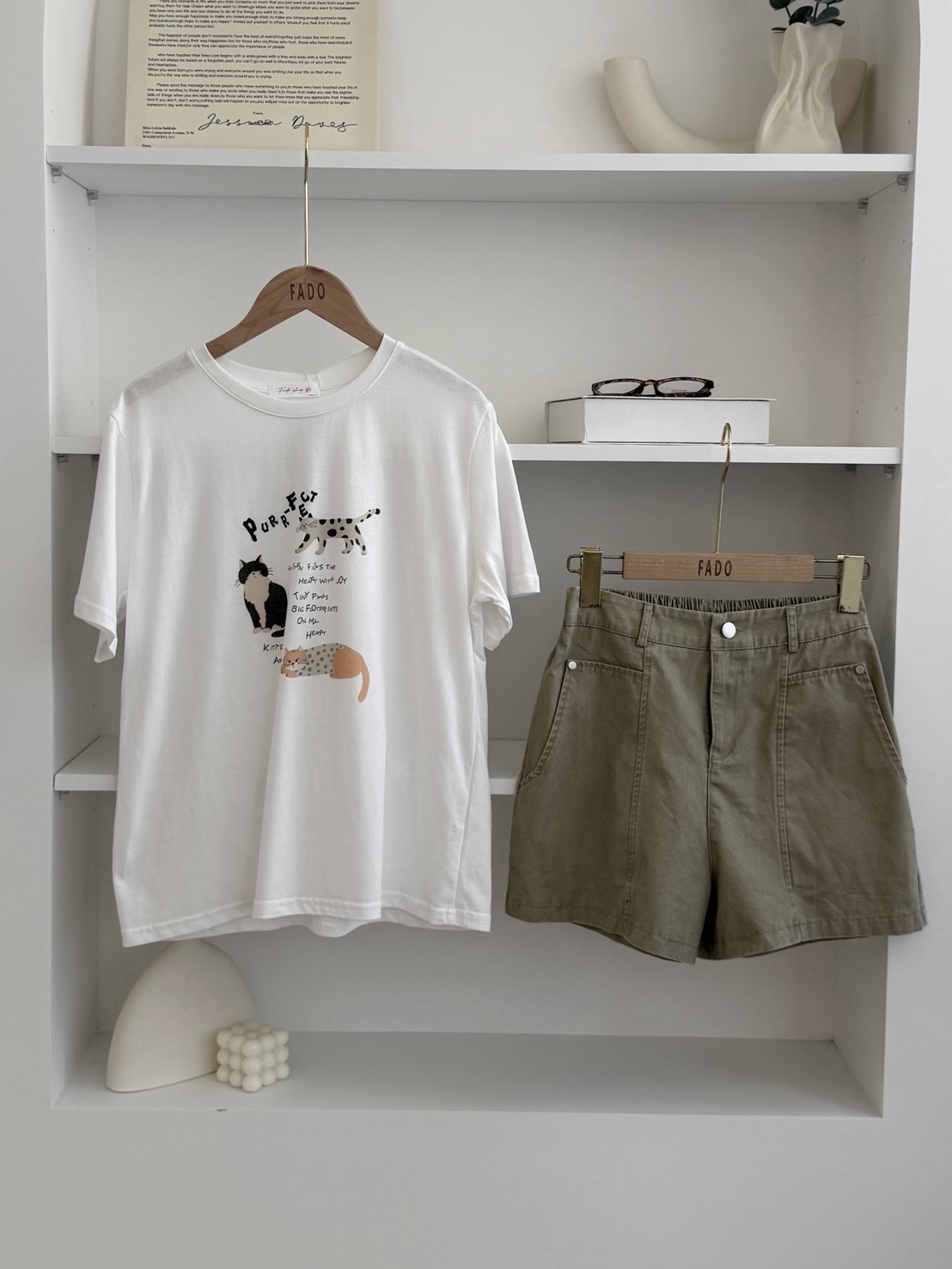 法朵Fado shop｜貓貓印花短T 0215002 三色