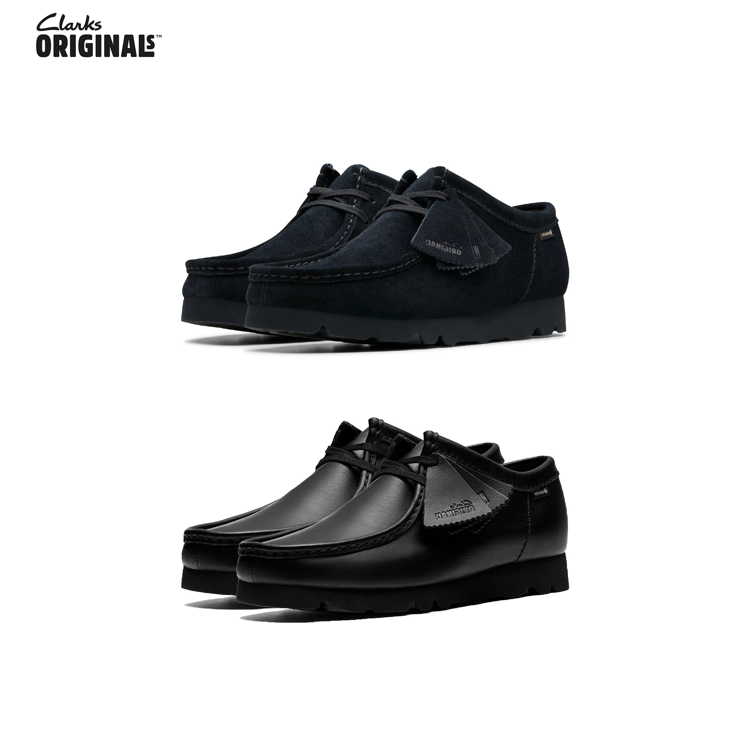 靴 CLARKS Originals wallabee GTX Clarks Originals Wallabee GTX Derby Shoes | Black | FARFETCH CA