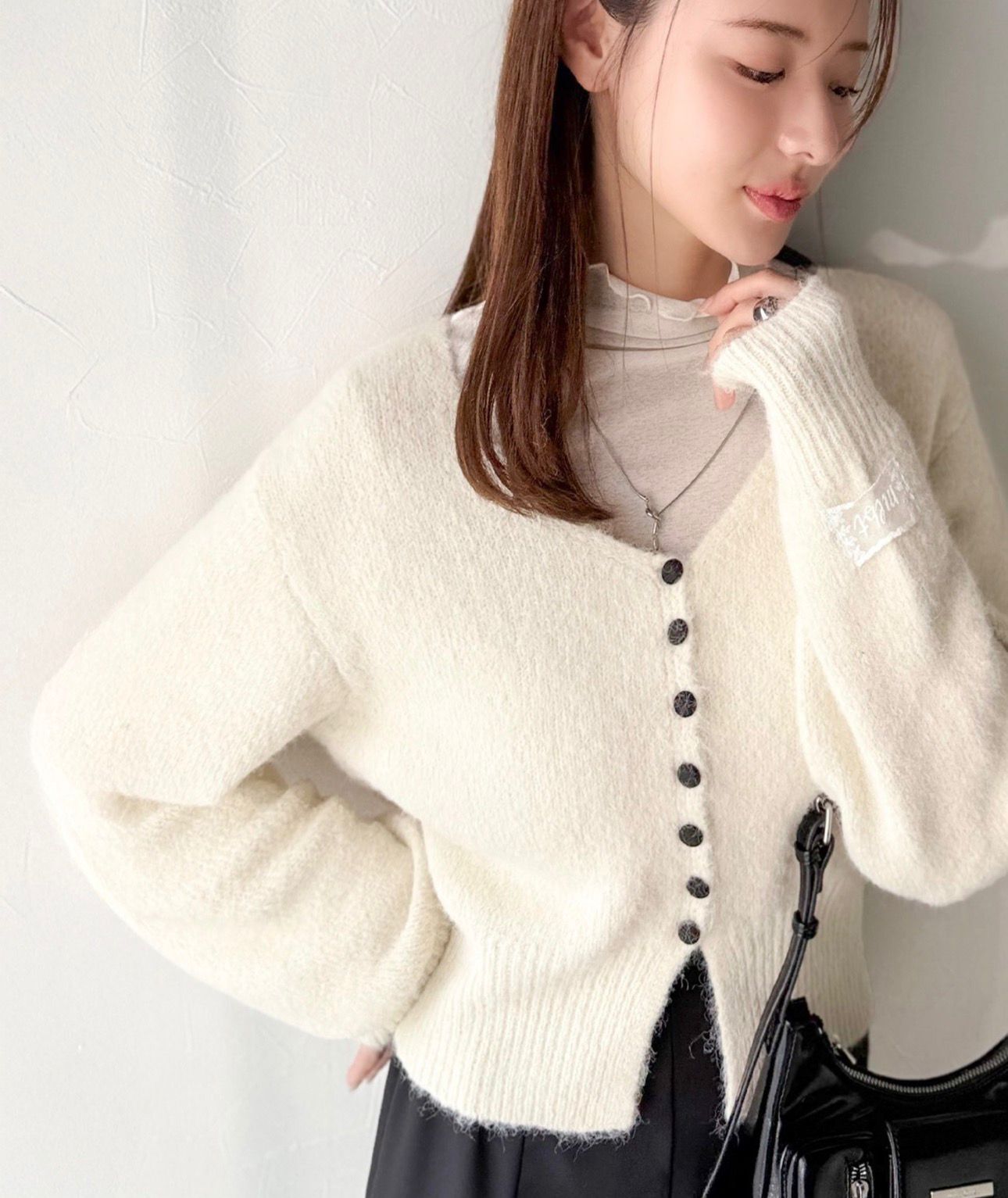 【預購】JN031303 mily bilet 復古蕾絲標針織開襟衫