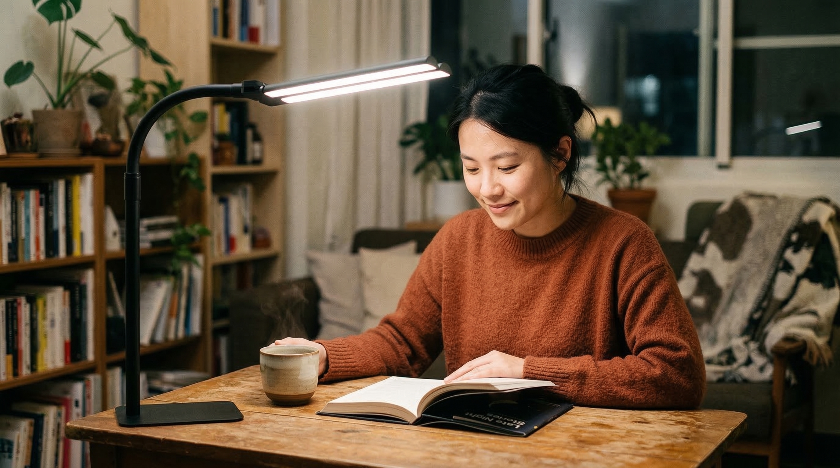 居家辦公視訊會議使用高演色檯燈