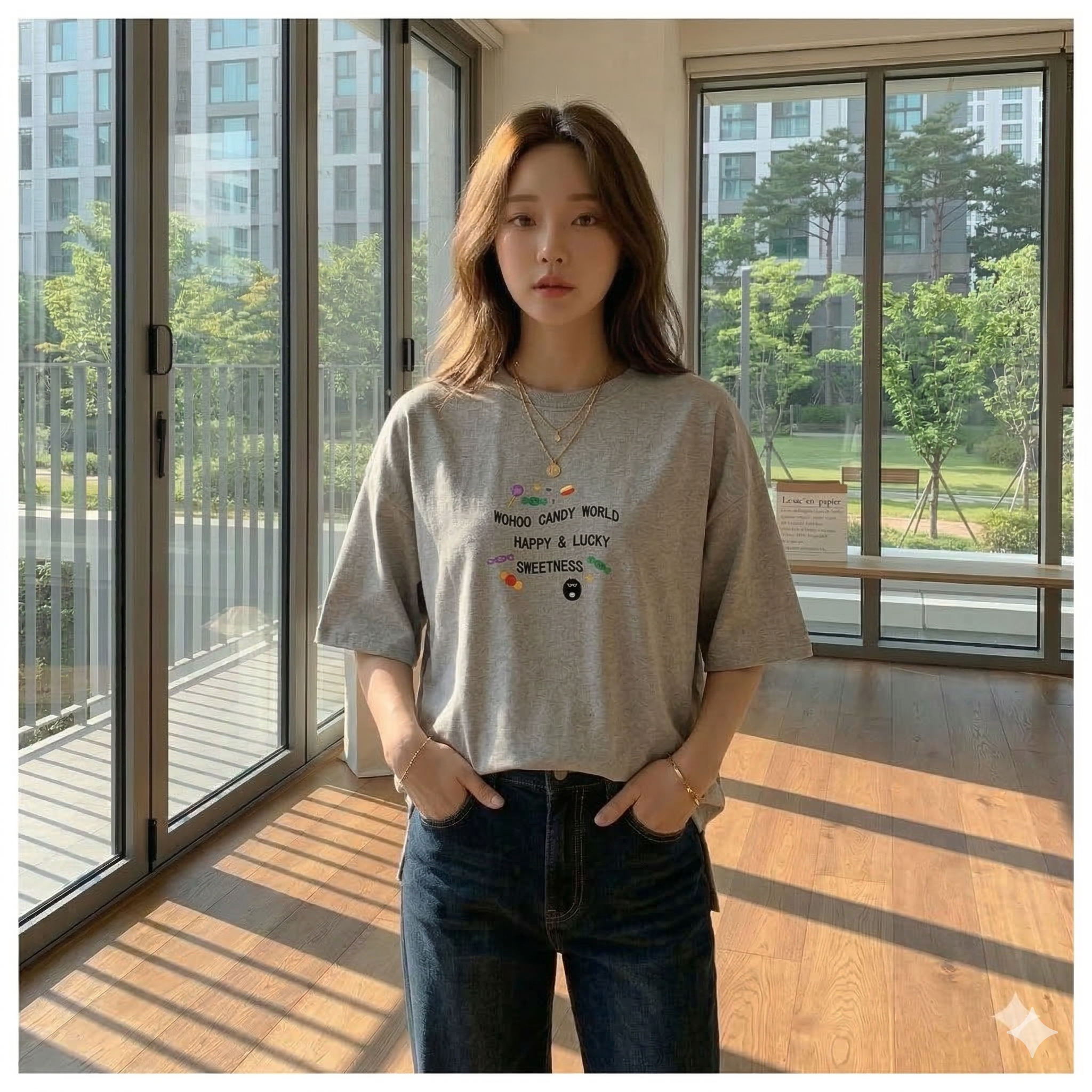 【ASister 小姊姊】AS1401#中大尺碼純棉上衣☆*糖果王國*中長版短袖T恤(3色 M-6XL)