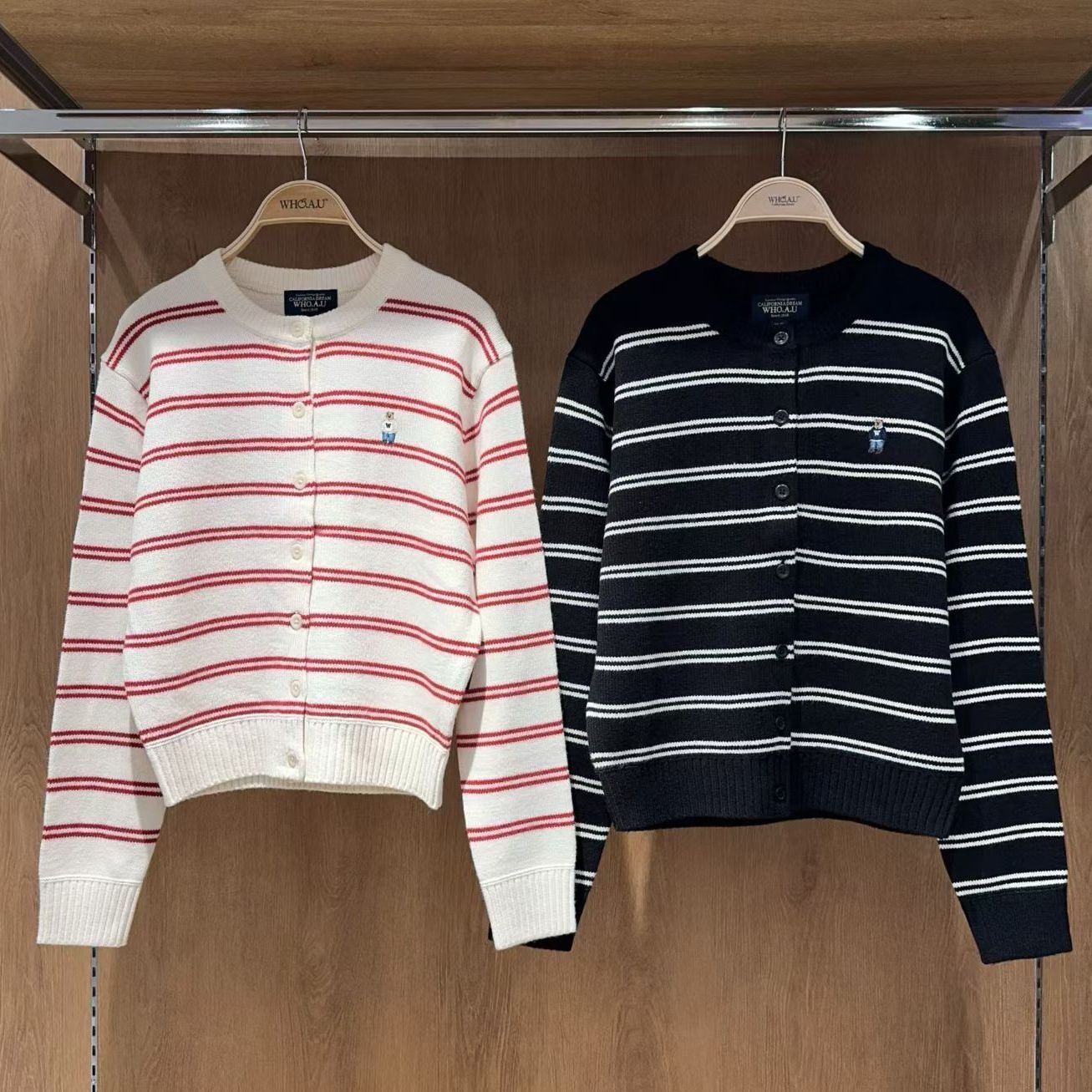 【WHO.A.U】Steve R-neck Cardigan (G147-G152)