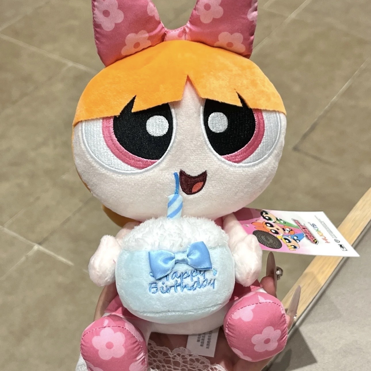 飛天小女警 生日蛋糕 毛絨玩偶 送禮 花花 泡泡 毛毛