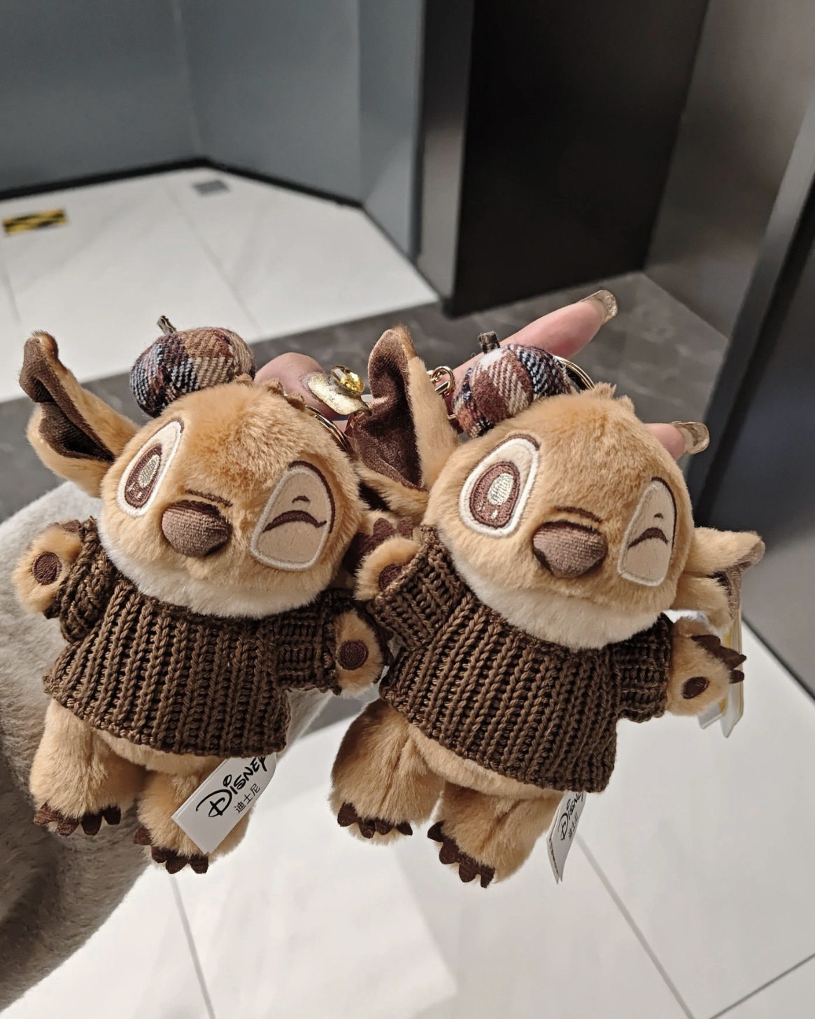 #預購 Disney 迪士尼 史迪奇 炭灰 可可 毛絨娃娃 吊飾 鑰匙圈