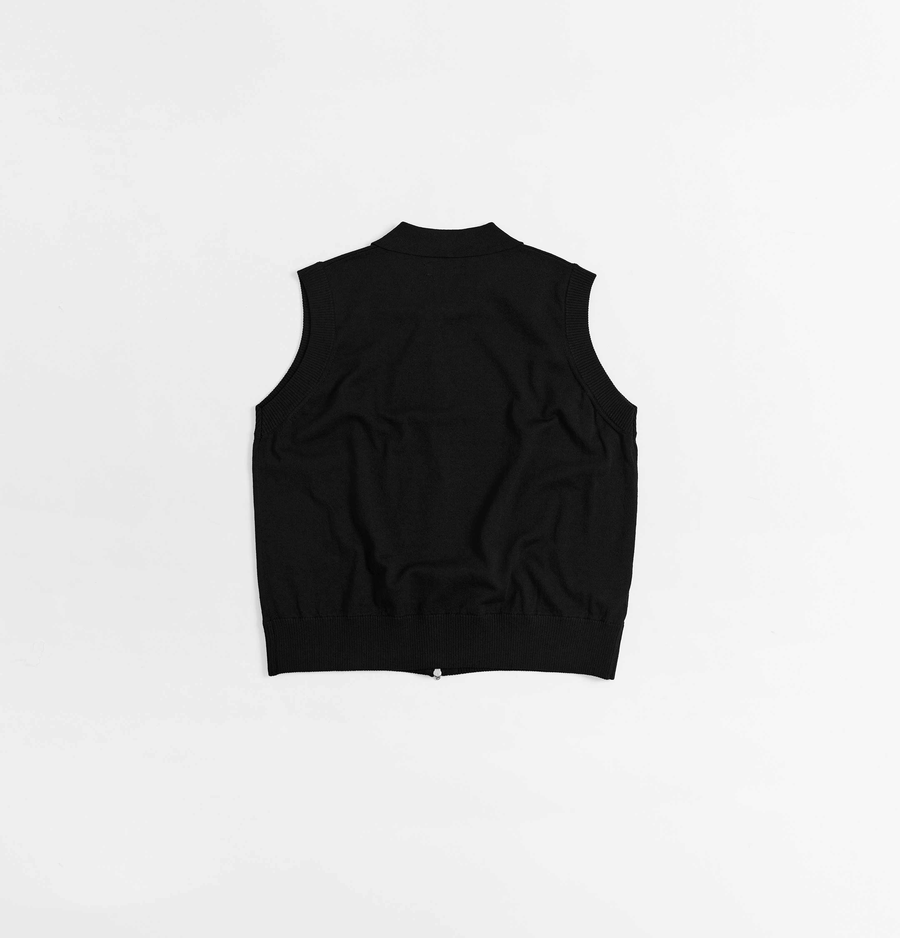 MELSIGN - Axis Zip-up Knit Vest - Black