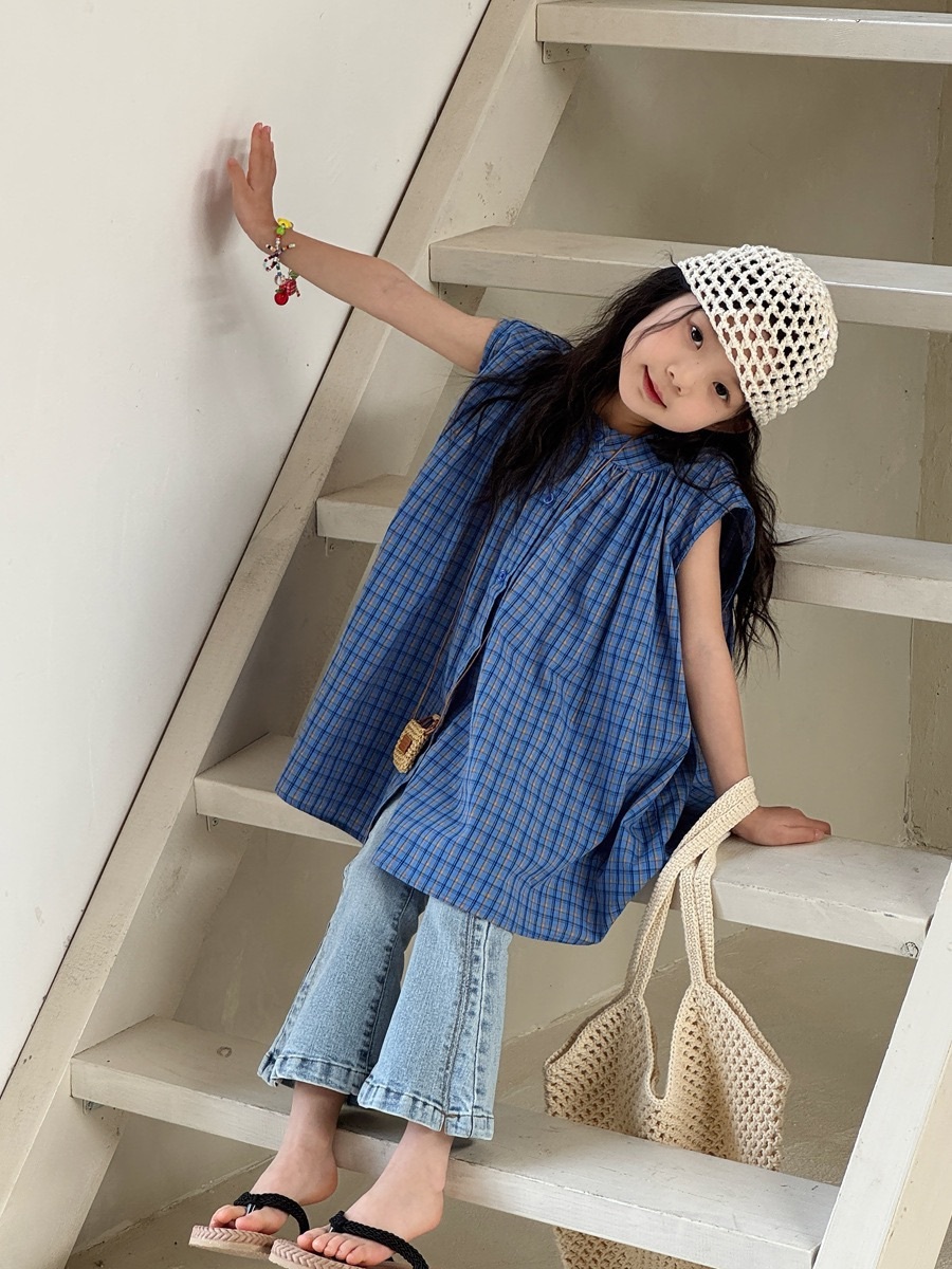 微彈力九分牛仔喇叭褲