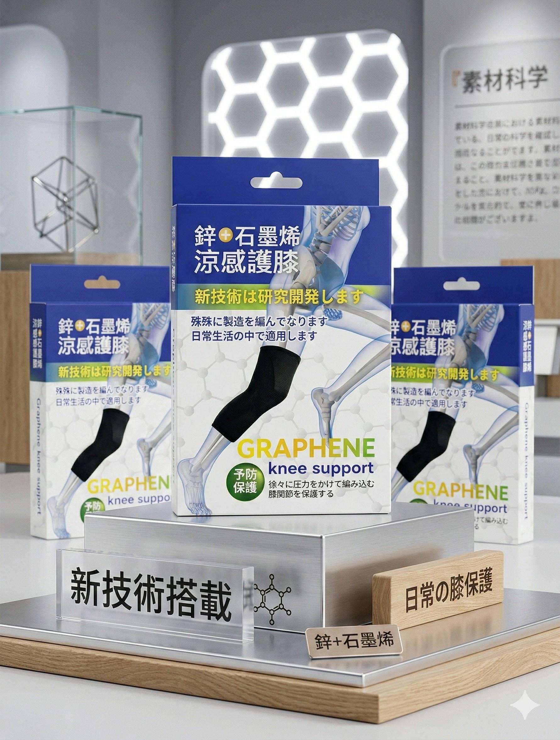 (預購商品) 直播斷貨王-台灣製石墨烯涼感護膝 1雙/盒