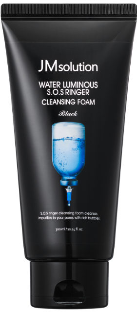 [K] JM JMSOLUTION WATER LUMINOUS S.O.S RINGER CLEANSING FOAM Black, 8809794733819 (KJM36)