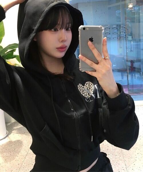 <滿千免運🛒>Mucent  豹紋愛心Logo 連帽外套