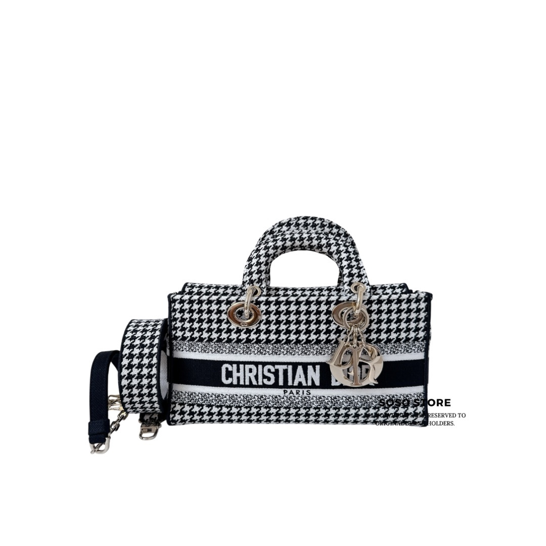 Dior Lady D-Joy bag - Black and white / SHW