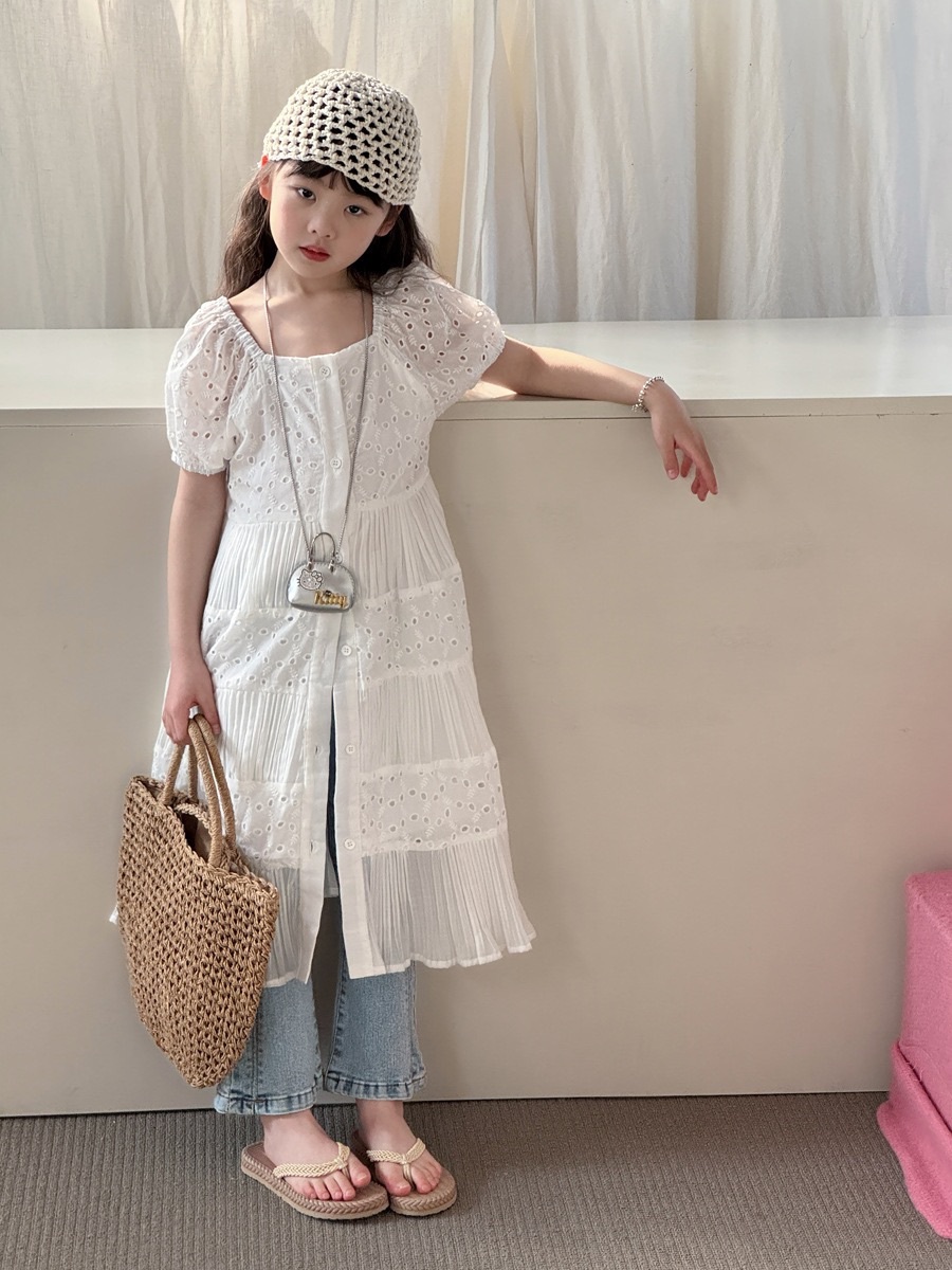 法式拼接蕾絲洋裝