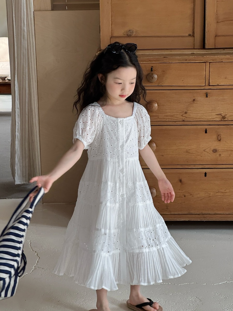 法式拼接蕾絲洋裝