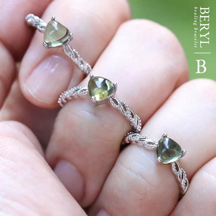 愛心捷克隕石純銀戒(活圍)