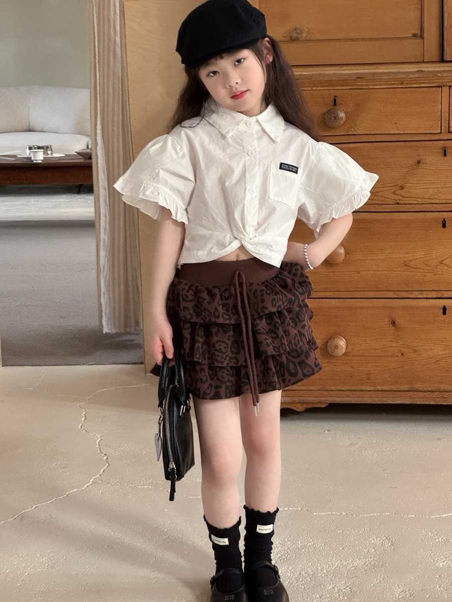 辣妹高腰豹紋澎澎裙