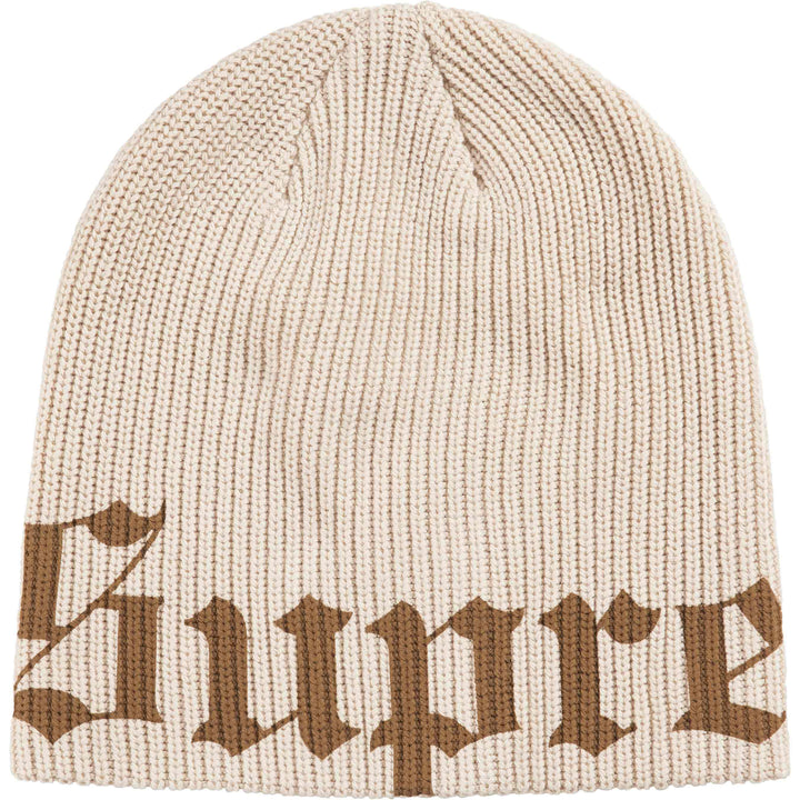 2026SS SUPREME OLD ENGLISH PRINTED BEANIE 大LOGO 字體毛帽帽