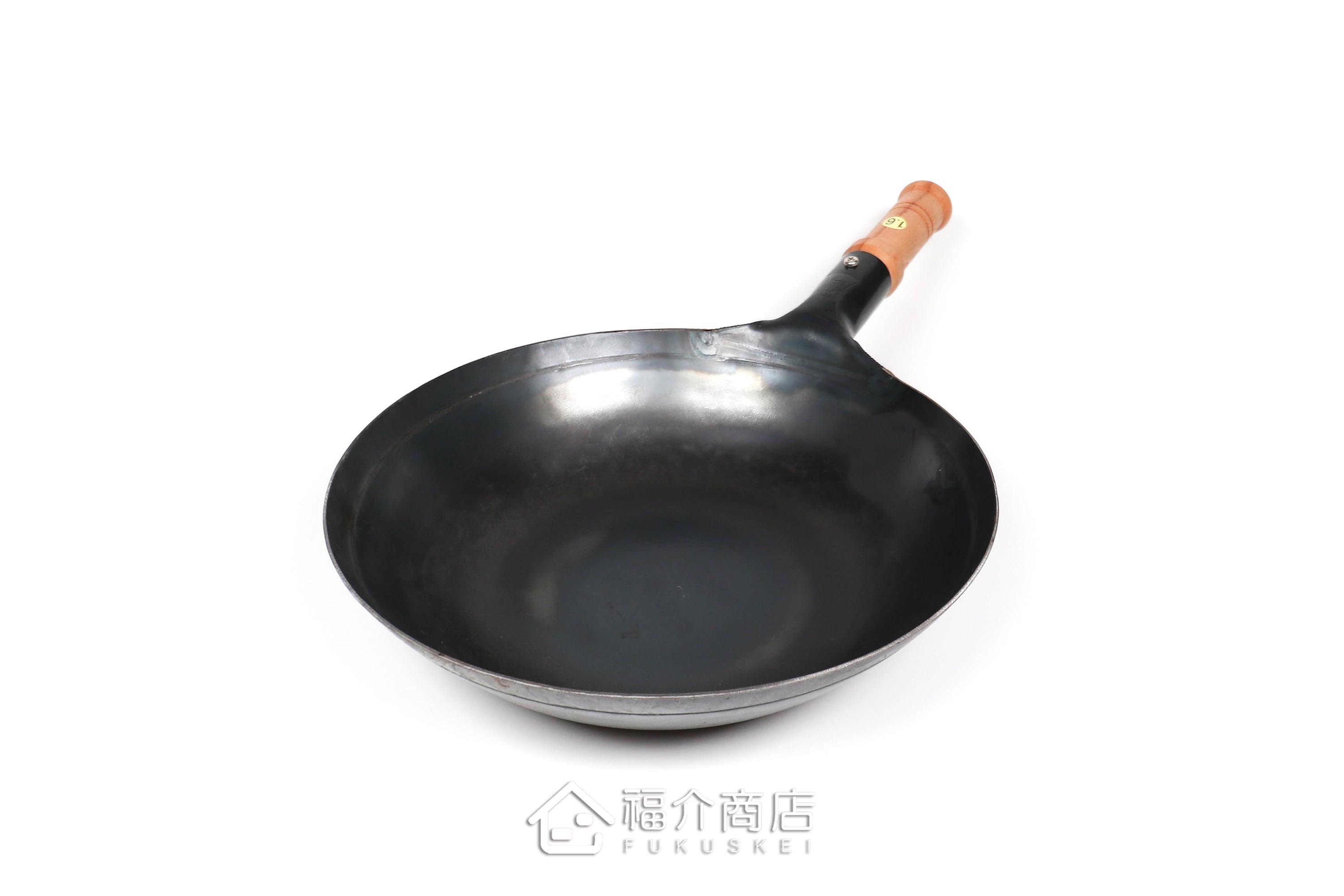 木柄平底27cm鐵鍋