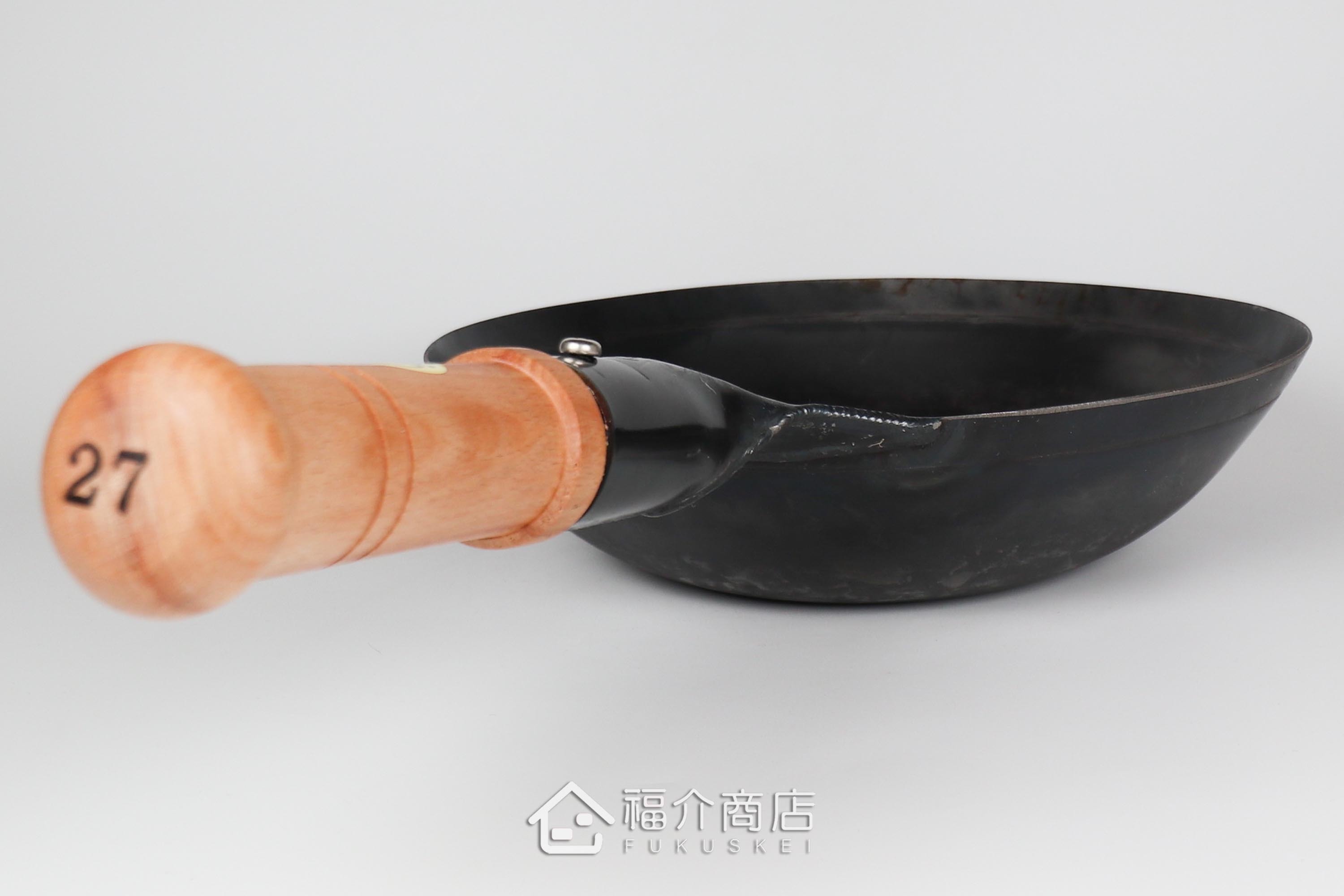 木柄平底27cm鐵鍋