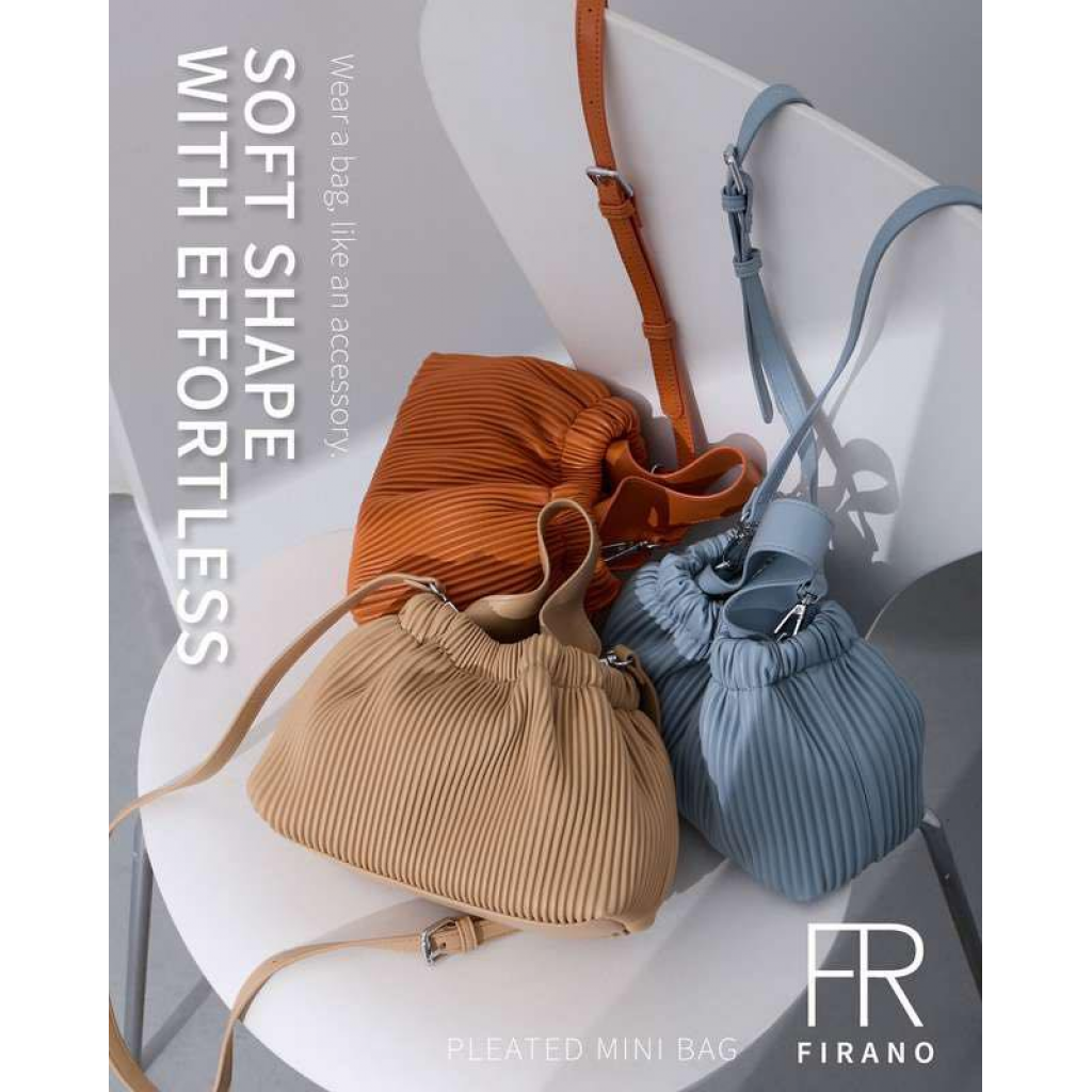 日本🇯🇵FIRANO 2WAY 立體褶皺小圓包