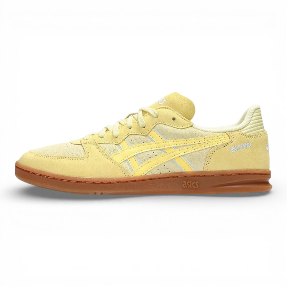 ASICS 休閒鞋 SKYHAND OG 檸檬黃 麂皮 焦底 復古鞋 女 1203A452751