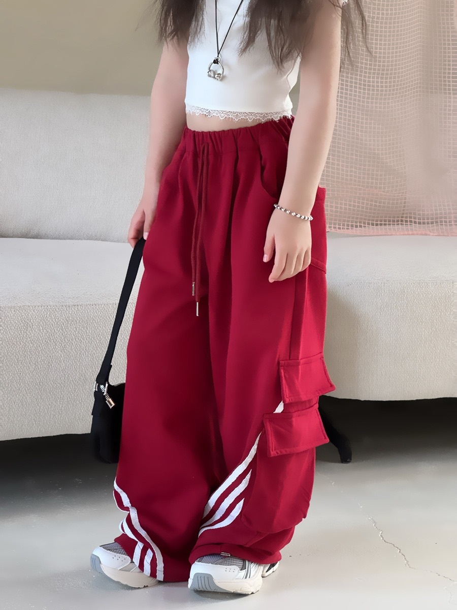 三色美式嘻哈工裝運動褲