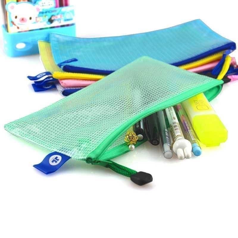 小号 网格文具袋  颜色随机