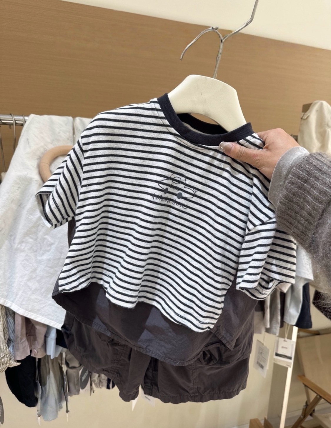 條紋小車車短袖套裝