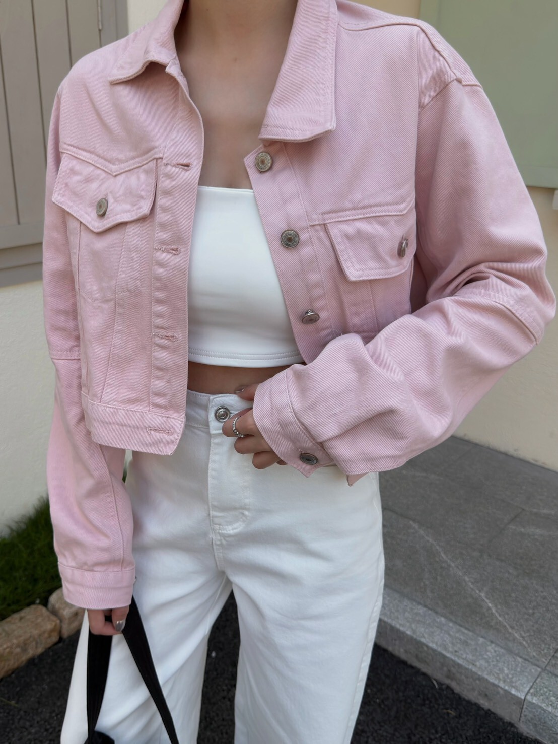 自留款低飽和短版牛仔外套