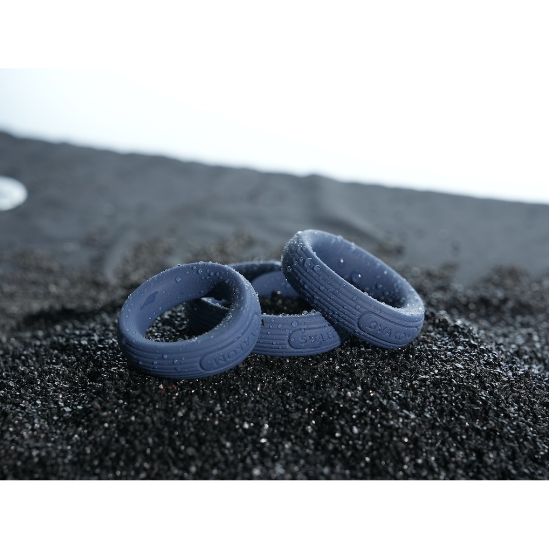 SVAKOM - Trioo 矽膠陰莖環 3件裝 深藍色