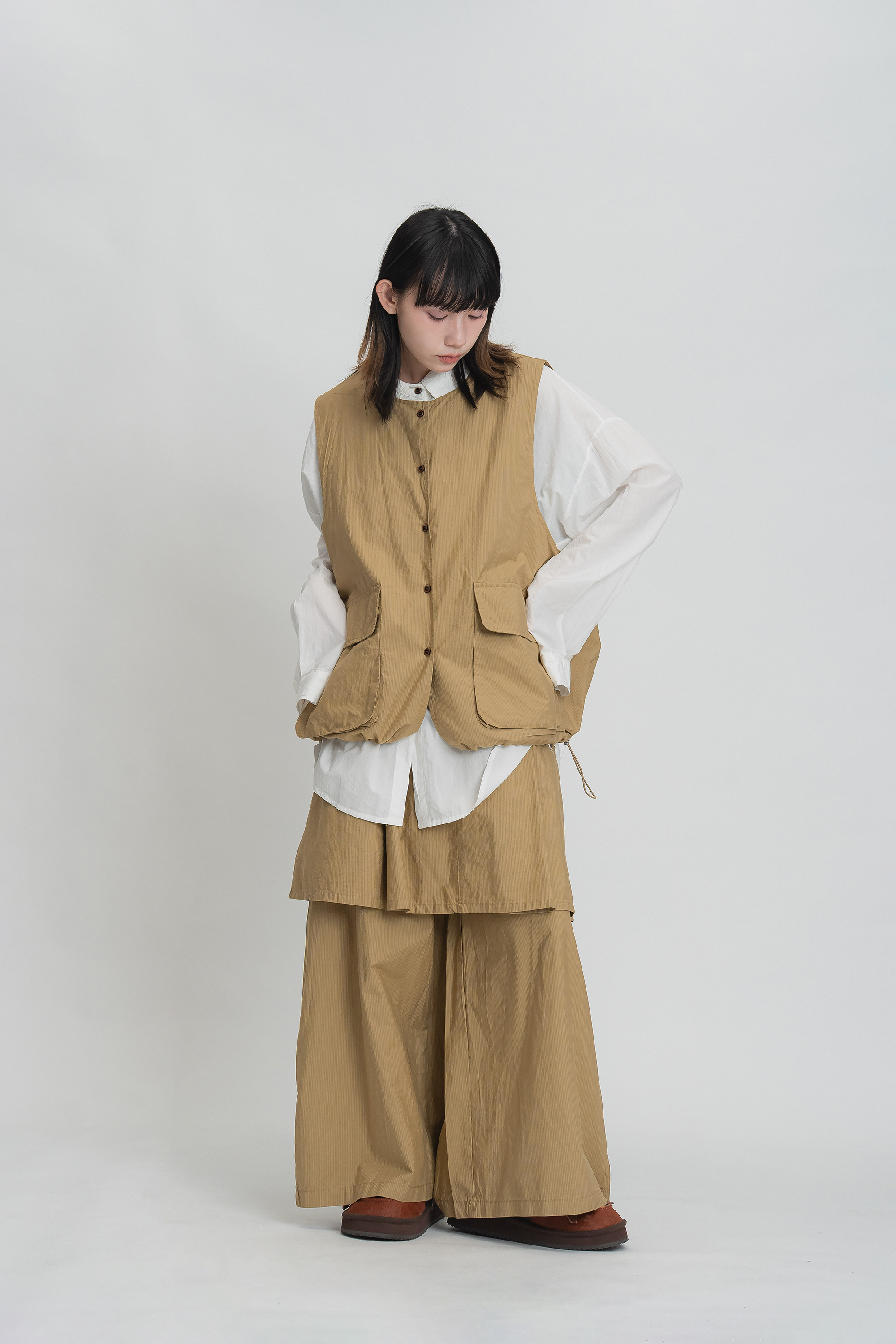 日感細條紋可拆賣套裝 2色