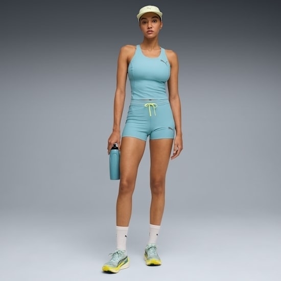 PUMA 背心 跑步系列 LIGHTSPEED 藍色 合身 短版 運動背心 女 52850046