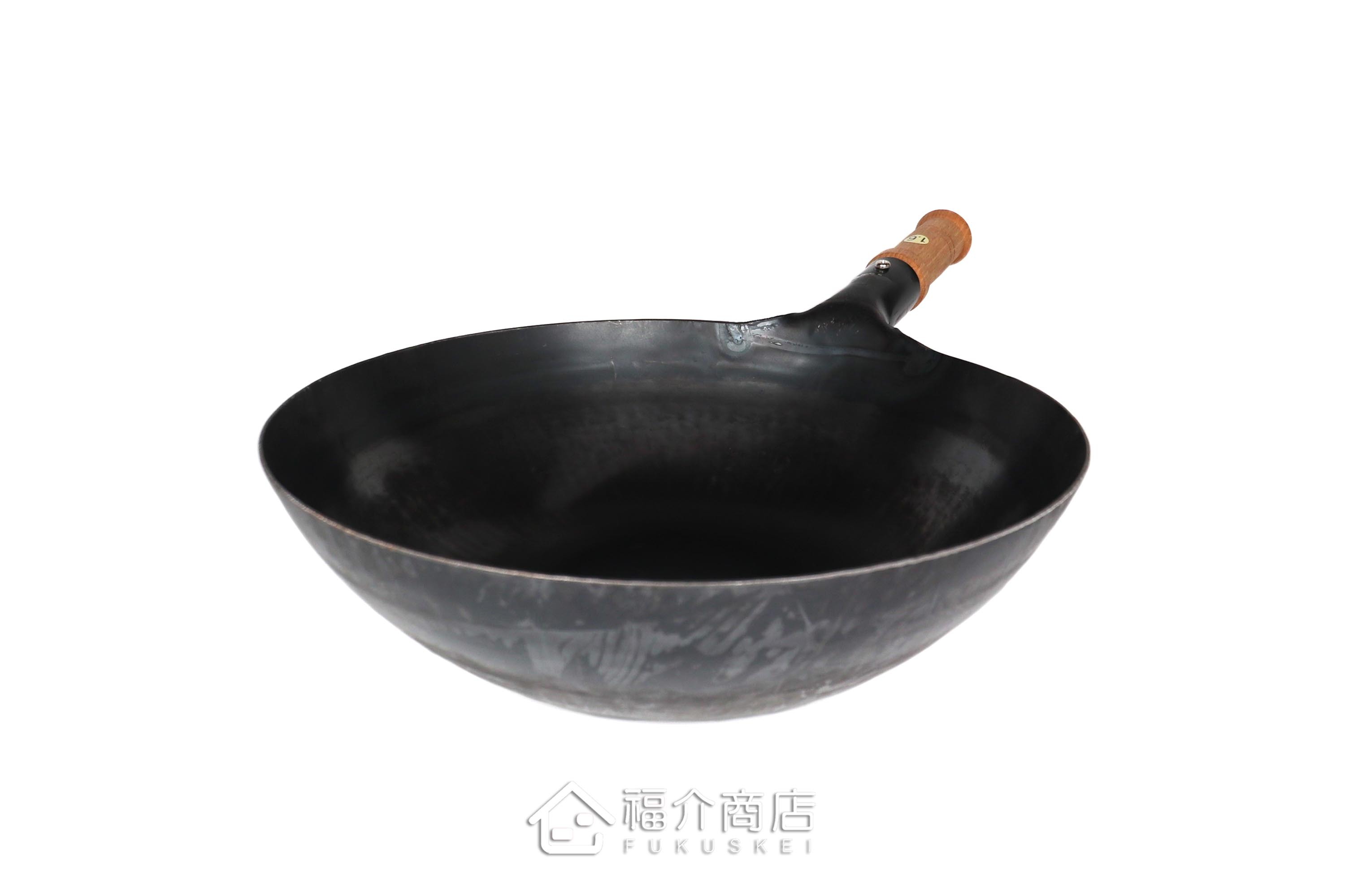 福介商店｜【山田工業所】平底木柄中華炒鍋-30cm