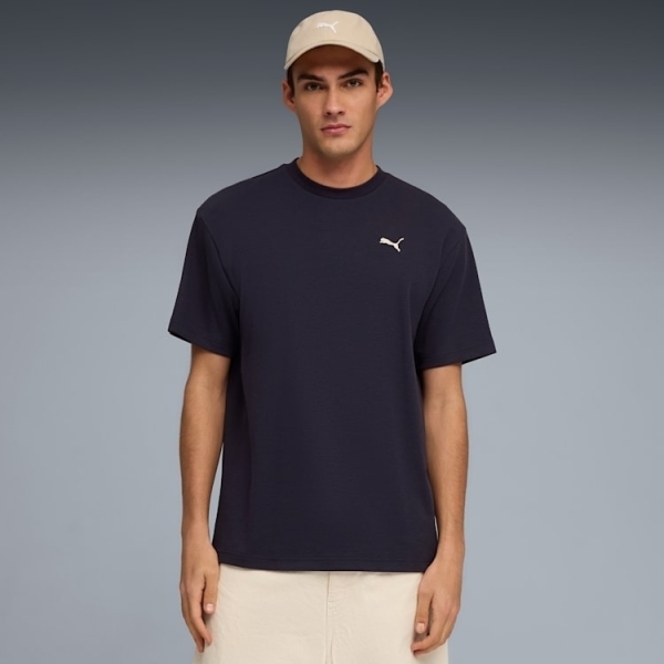 PUMA 短T 基本系列 ESS ELEVATED 深藍 寬鬆 短袖 T恤 男 69201816