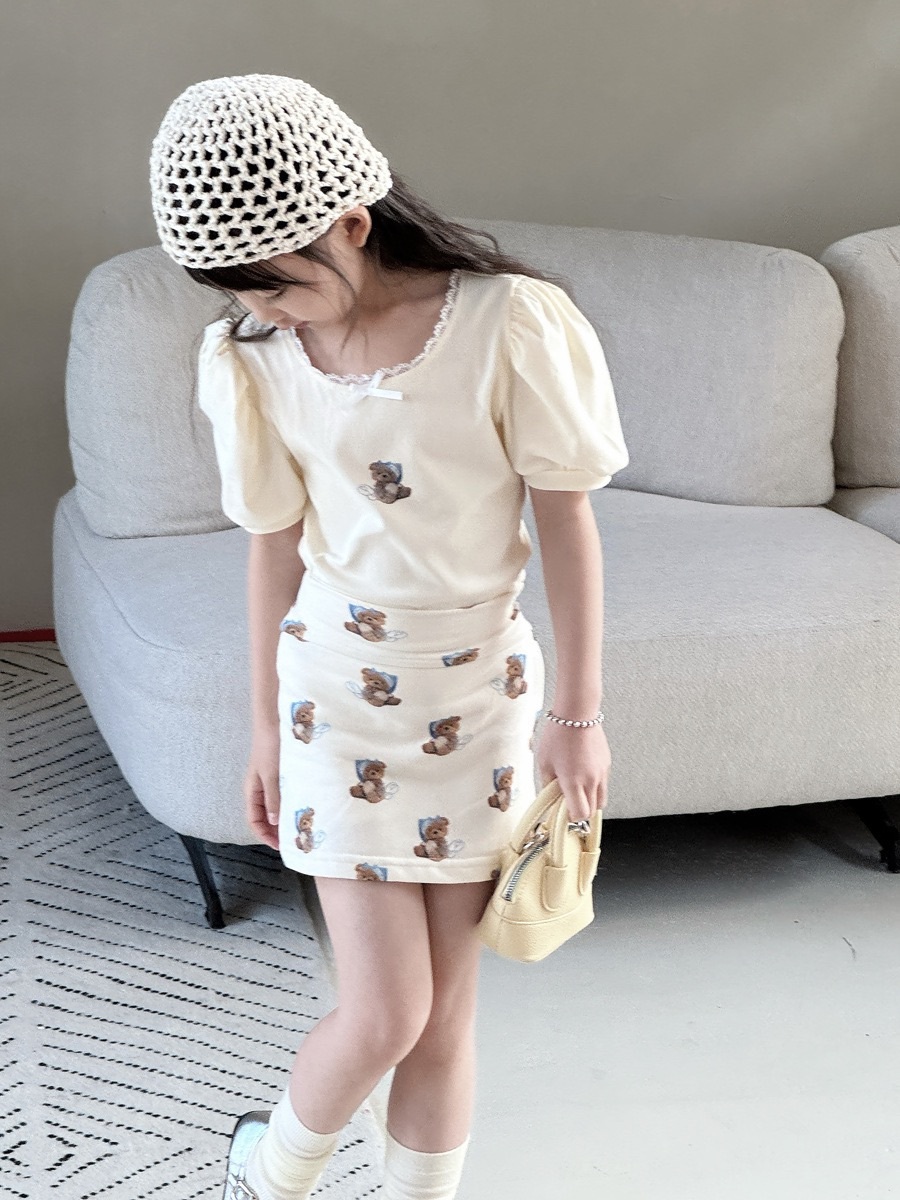 熊熊A字開衩裙