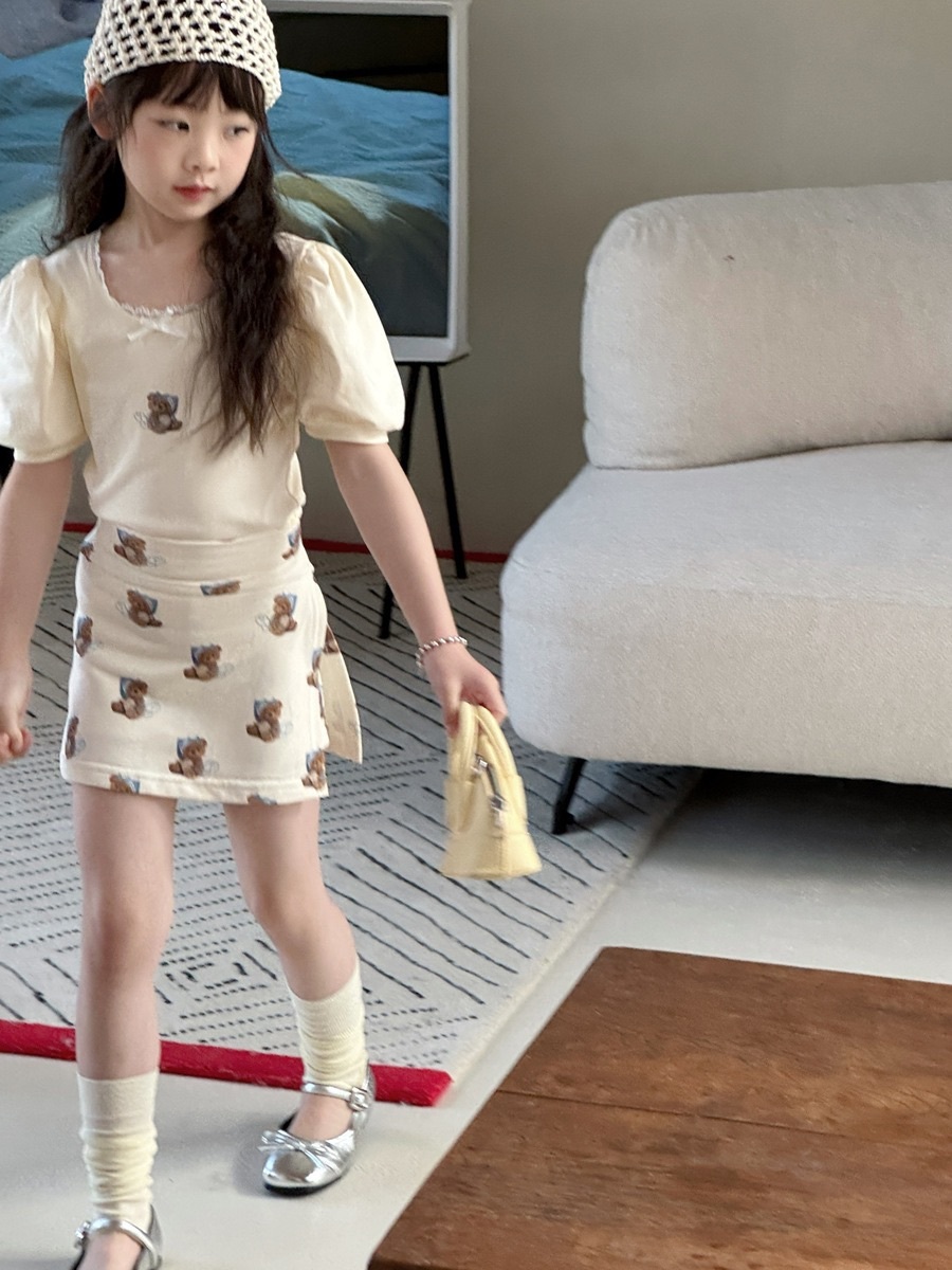熊熊A字開衩裙