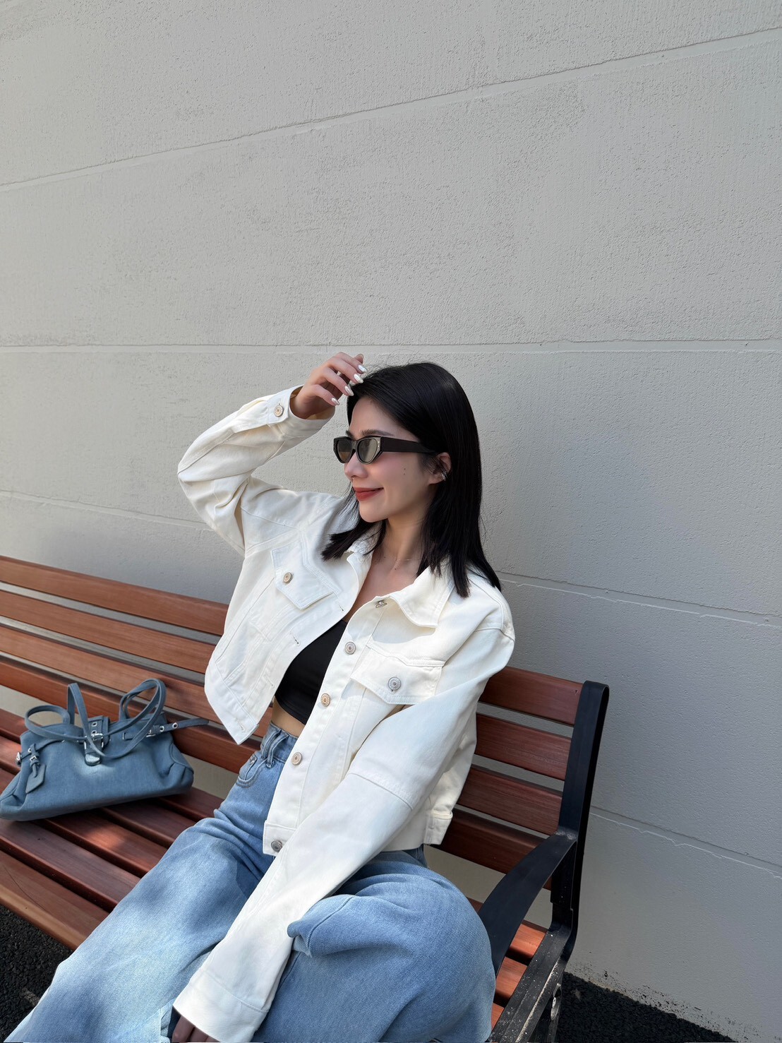 自留款低飽和短版牛仔外套