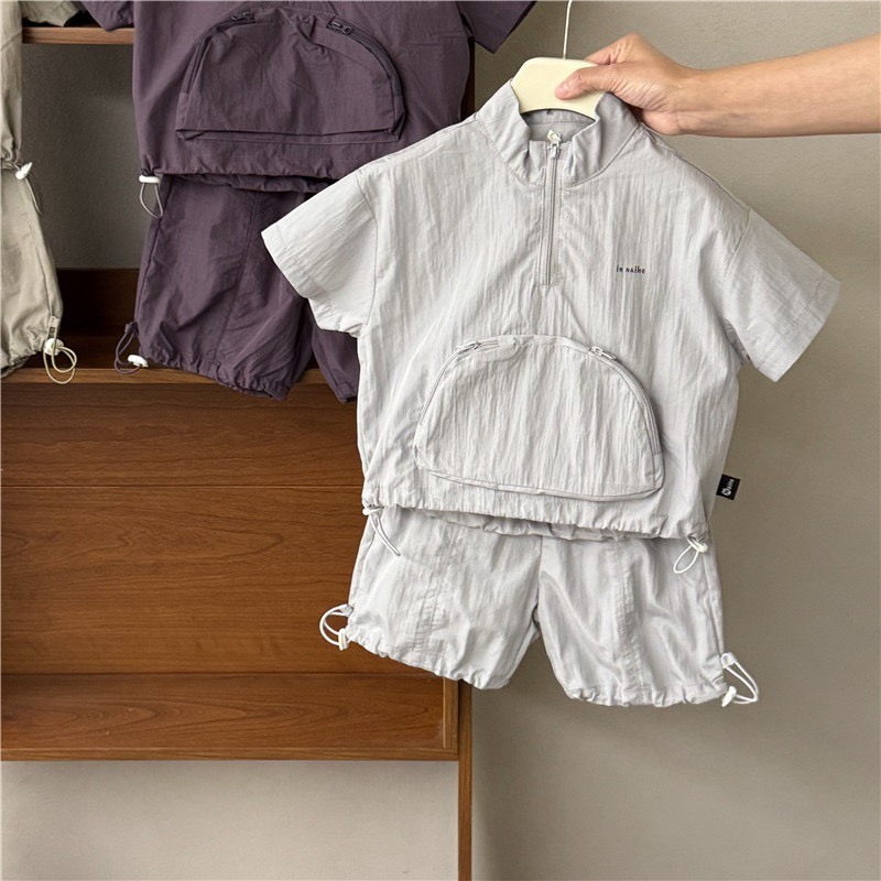 帥氣拉鍊工裝套裝