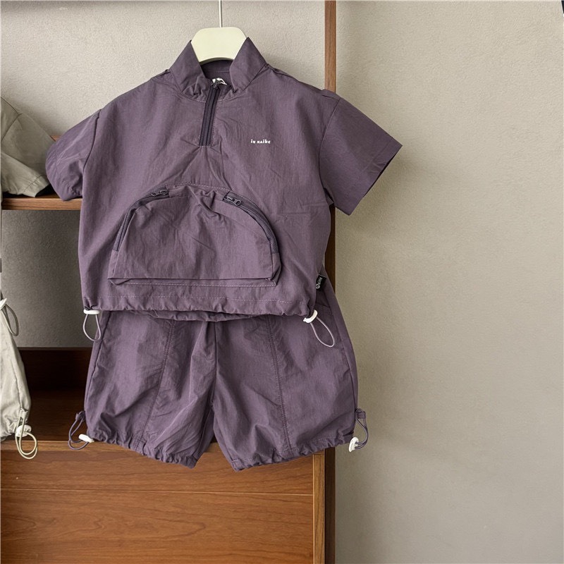 帥氣拉鍊工裝套裝